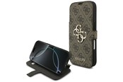 Puhelin - Kannet ja kotelot - GUESS Book 4G Metal Logo Case for iPhone 17 Pro - Brown - 3666339556327