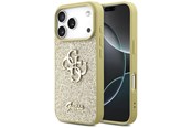Puhelin - Kannet ja kotelot - GUESS Fixed Glitter Big 4G case for iPhone 17 Pro - gold - 3666339492199