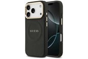 Puhelin - Kannet ja kotelot - GUESS Peony Hot Stamp MagSafe Case for iPhone 17 Pro - Black - 3666339519698