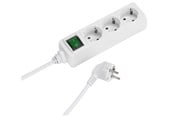 Sähkökytkimet - Vivanco 3-Power socket grounded with on/off switch 1.4m - 4008928270143