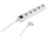 Sähkökytkimet - Vivanco 5-Power socket grounded with on/off switch 1.4m - 27016