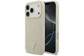 Puhelin - Kannet ja kotelot - GUESS Croco Triangle Logo MagSafe case for iPhone 17 Pro - gold - 3666339552527