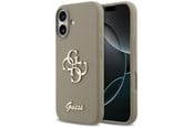 Puhelin - Kannet ja kotelot - GUESS Silicone Big 4G Script Case for iPhone 17 - Brown - 3666339522391