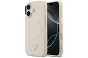 Puhelin - Kannet ja kotelot - GUESS Triangle Logo MagSafe Case for iPhone 17 - Beige - 3666339515676