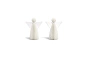 Sisustus - Mumi3D Joulukoriste - enkelit - 6 cm - silkinvalkoinen - 2 kpl - 5714255019148