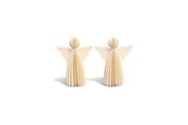 Sisustus - Mumi3D Joulukoriste - enkelit - 9 cm - beige - 2 kpl - 5714255018882