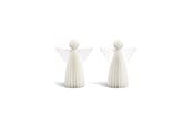Sisustus - Mumi3D Joulukoriste - enkelit - 9 cm - silkinvalkoinen - 2 kpl - 5714255019360