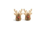 Sisustus - Mumi3D joulukoriste - poro - beige - 9 cm - 2 kpl - 5714255018608