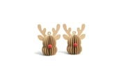 Sisustus - Mumi3D Mini joulukoriste - poro - beige - 6 cm - 2 kpl - 5714255019209