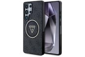 Puhelin - Kannet ja kotelot - GUESS 4G Glitter Triangle Buttons MagSafe Case for Samsung Galaxy S25 Ultra Black - 3666339449582