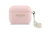 Puhelin - Muut lisävarusteet - GUESS Silicone 4G Charm Case for AirPods Pro 3 Pink - 3666339574871