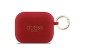 Puhelin - Kannet ja kotelot - GUESS Silicone Glitter Ring Case for AirPods Pro 3 - Red and Glitter - 3666339577476