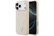 Puhelin - Kannet ja kotelot - GUESS Triangle Logo MagSafe Case for iPhone 17 Pro - Beige - 3666339515690