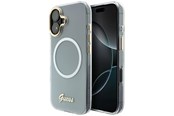 Puhelin - Kannet ja kotelot - GUESS IML Gradient Script Metal MagSafe Case for iPhone 17 - White - 3666339588601