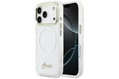 Puhelin - Kannet ja kotelot - GUESS IML Gradient Script Metal MagSafe Case for iPhone 17 Pro - White - 3666339588625