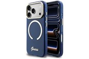 Puhelin - Kannet ja kotelot - GUESS IML Script Metal MagSafe Case for iPhone 17 Pro - Blue - 3666339583828