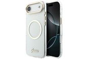 Puhelin - Kannet ja kotelot - GUESS IML Script Metal MagSafe Case for iPhone Air - Clear - 3666339583491