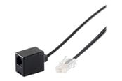 Verkkokaapelit - S-Impuls phone extension cable - 10 m - black - Musta - 10m - 70230-8/8