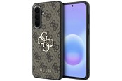 Puhelin - Kannet ja kotelot - GUESS Leather 4G Metal Logo Case for Samsung Galaxy A37 5G - Brown - 3666339620974