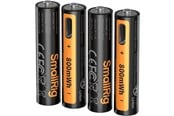 Akut ja Paristot - SmallRig 5769 Rechargeable Lithium Battery AAA (470mAh) with USB-C (4pcs) - 5769