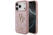 Puhelin - Kannet ja kotelot - GUESS Fixed Glitter Big 4G Case for iPhone 17 Pro / 18 Pro - Pink - 3666339673550