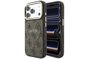 Puhelin - Kannet ja kotelot - GUESS Embossed 4G Classic MagSafe Case for iPhone 17 Pro / 18 Pro - Brown - 3666339655105