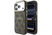 Puhelin - Kannet ja kotelot - GUESS Embossed 4G Classic MagSafe Case for iPhone 17 Pro Max / 18 Pro Max - Brown - 3666339655112
