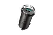 Sähköauton lataus - SiGN Mini Car Charger USB & USB-C - PD & Q.C3.0 - 5A - 20W - Black - SN-A45