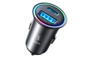 Sähköauton lataus - SiGN Mini Metal Car Charger 60W - with USB-C & USB-A - SN-CCN04