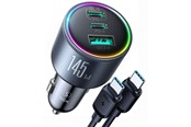 Sähköauton lataus - SiGN Car charger 145W with 2x USB-C & 1x USB-A - PD & QC3.0 - SN-CCN07
