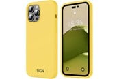Puhelin - Kannet ja kotelot - SiGN Liquid Silicone Case for iPhone 14 Pro Max - Yellow - SN-SIL14PMGul