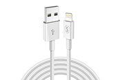 USB kaapelit - SiGN USB 2.0 cable with Lightning connector 2.1A - 12W - 1m - White - SKU24477-1