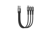 USB kaapelit - SiGN 3-in-1 Cable Lightning - USB-C - 0.15m - 3.5A - 20W - Black - SN-01530G10