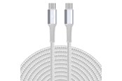 USB kaapelit - SiGN USB-C to USB-C charging cable 60W/3A - 5m - White - SNCAB-CC5M