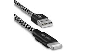 USB kaapelit - SiGN Skin Lightning Cable 2.4A - 3m - Black/White - SNCAB-L3M