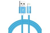 USB kaapelit - SiGN USB to Lightning Cable - 2.1A - 2m - Nylon - Blue - SNCAB-LIGH2MBL