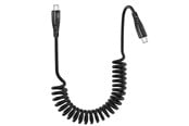 USB kaapelit - SiGN 60W Coiled USB-C to USB-C Fast Charging Car Cable - Black - SNCAB-SPRING60W