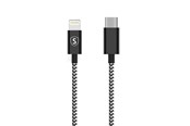 USB kaapelit - SiGN Skin USB-C to Lightning Cable 2.1A - 2m - Black/White - SNCAB-UL2M