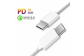 USB kaapelit - SiGN Fast Charging Cable USB-C to USB-C 60W - 3A - PD - 0.25m - White - SNCAB-USBC25