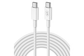 USB kaapelit - SiGN Fast Charging Cable USB-C to USB-C 60W - 3A - 2m USB-C PD - White - SNCAB-USBCCW-1