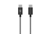 USB kaapelit - SiGN Skin USB-C to USB-C Cable 2.1A - 2m - Black/White - SNCAB-UU2M