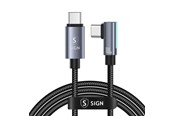 USB kaapelit - SiGN USB-C to USB-C Cable 1.2m - 100W - Black - SN-CC12BK