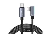 USB kaapelit - SiGN USB-C to Lightning Cable 2m - 20W - Black - SN-CC-200C