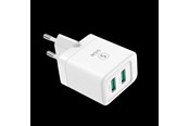 Puhelin - Adapterit & Laturit - SiGN Mini Quick Charger Dual USB - 2.4A - White - SN-2A121