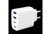 Puhelin - Adapterit & Laturit - SiGN GaN 40W Fast Charger 2x USB-C/2x USB-A - White - SN-A40Q