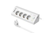 Puhelin - Adapterit & Laturit - SiGN fast charging desktop power strip 4-way/2x USB-A/2x USB-C 1.8m - white - SN-OP3436-H