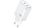 Puhelin - Adapterit & Laturit - SiGN Dual USB-C PD Charger 45W for laptop and smartphones - White - SN-PD45WH