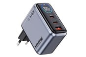 Puhelin - Adapterit & Laturit - SiGN 100W Fast Charger with Display - 2x USB-C / 1x USB-A - Gray - SN-UG100W