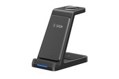 Puhelin - Adapterit & Laturit - SiGN 3-in-1 Qi Wireless Charging Stand 15W - Black - SN-10W