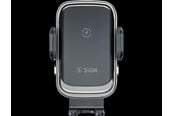 Puhelin - Adapterit & Laturit - SiGN Car Mobile Holder with Wireless Charging - 15W - Black - SN-CAR15W